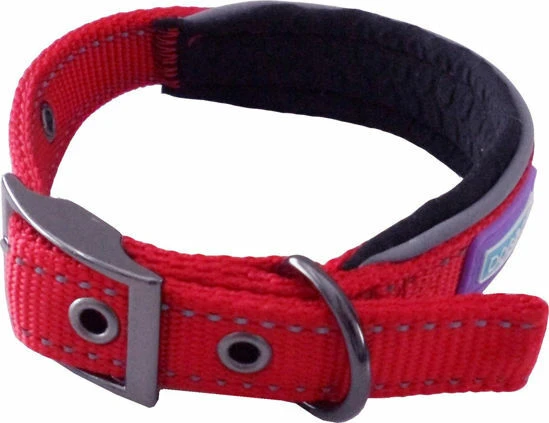 Hem & Boo Reflective Padded Collar Red 3 Hem & Boo Reflective Padded Collar Red