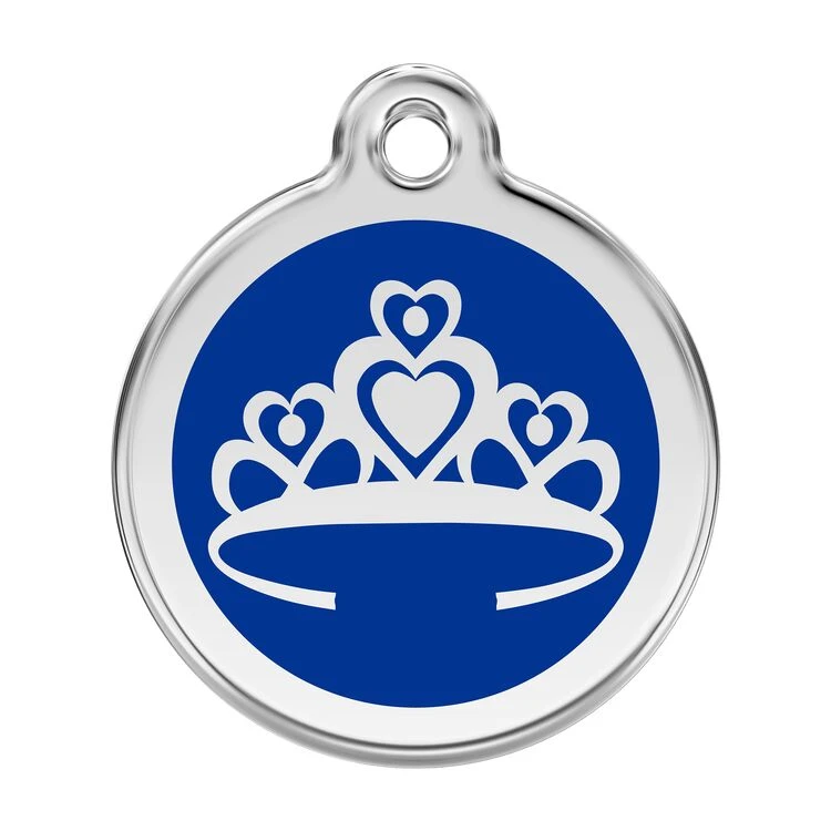 Red Dingo Stainless Steel Engraved Dog Tag Crown Navy 3 Red Dingo Stainless Steel Engraved Dog Tag Crown Navy