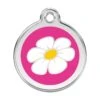 Red Dingo Stainless Steel Engraved Dog Tag Daisy Flower Hot Pink 1 Red Dingo Stainless Steel Engraved Dog Tag Daisy Flower Hot Pink -Pet Life Shop 01 DA HP LG