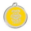Red Dingo Stainless Steel Engraved Dog Tag Dog Yellow