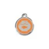 Red Dingo Stainless Steel Engraved Cat Tag Fish Bowl Orange 2 Red Dingo Stainless Steel Engraved Cat Tag Fish Bowl Orange -Pet Life Shop 01 FB OR SM