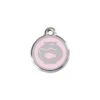 Red Dingo Stainless Steel Engraved Cat Tag Fish Bowl Pink