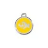 Red Dingo Stainless Steel Engraved Cat Tag Fish Yellow 2 Red Dingo Stainless Steel Engraved Cat Tag Fish Yellow -Pet Life Shop 01 FI YE SM