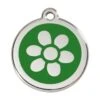 Red Dingo Stainless Steel Engraved Dog Tag Flower Green 2 Red Dingo Stainless Steel Engraved Dog Tag Flower Green -Pet Life Shop 01 FW GR LG