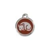 Red Dingo Stainless Steel Engraved Cat Tag Kitten Brown 2 Red Dingo Stainless Steel Engraved Cat Tag Kitten Brown -Pet Life Shop 01 KT BR SM