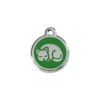 Red Dingo Stainless Steel Engraved Cat Tag Kitten Green 2 Red Dingo Stainless Steel Engraved Cat Tag Kitten Green -Pet Life Shop 01 KT GR SM