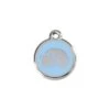 Red Dingo Stainless Steel Engraved Cat Tag Kitten Light Blue