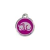 Red Dingo Stainless Steel Engraved Cat Tag Kitten Purple -Pet Life Shop 01 KT PU SM