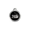 Red Dingo Stainless Steel Engraved Cat Tag Mouse Black