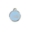 Red Dingo Stainless Steel Engraved Cat Tag Mouse Light Blue -Pet Life Shop 01 MS LB SM