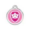 Red Dingo Stainless Steel Engraved Dog Tag Nickelodeon Paw Patrol Skye Tag Pink MED