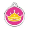 Red Dingo Stainless Steel Engraved Dog Tag Queen's Crown Hot Pink 2 Red Dingo Stainless Steel Engraved Dog Tag Queen's Crown Hot Pink -Pet Life Shop 01 QC HP LG
