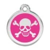 Red Dingo Stainless Steel Engraved Dog Tag Cross Bone Hot Pink 2 Red Dingo Stainless Steel Engraved Dog Tag Cross Bone Hot Pink -Pet Life Shop 01 XB HP LG