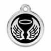 Red Dingo Stainless Steel Engraved Dog Tag Angel Wings Black 2 Red Dingo Stainless Steel Engraved Dog Tag Angel Wings Black -Pet Life Shop 01 aw bb lg