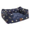 Joules Dog Print Square Dog Bed -Pet Life Shop 05507