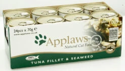 24 X Applaws Cat Can Tuna Fillet & Seaweed 70g