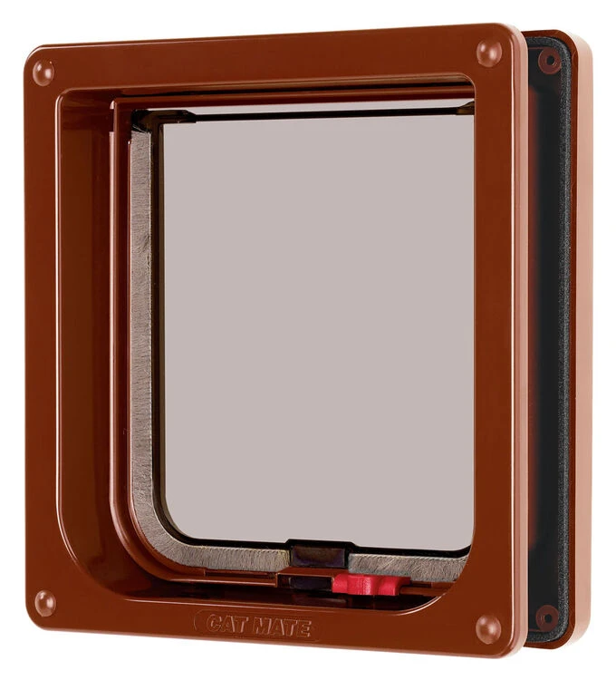 Cat Mate 2 Way Lockable Cat Flap Brown 3 Cat Mate 2 Way Lockable Cat Flap Brown