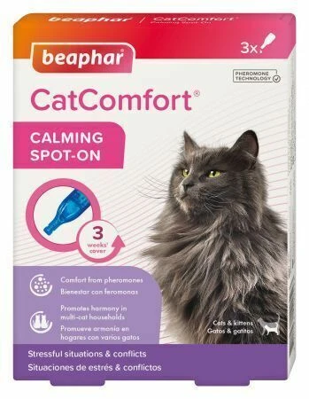 Beaphar CatComfort Calming Spot-On (3 Pipette Pack) 3 Beaphar CatComfort Calming Spot-On (3 Pipette Pack)