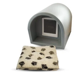 Mr Snugs KatDen Outdoor Cat Kennel/Shelter - Light Grey (Various Options) 19 Mr Snugs KatDen Outdoor Cat Kennel/Shelter - Light Grey (Various Options) -Pet Life Shop 1231022044 Kat Den Light Grey With Door With Mattress