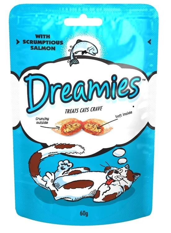 8 X 60g Dreamies Cat Treats With Salmon 3 8 X 60g Dreamies Cat Treats With Salmon