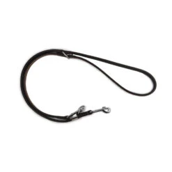 Ancol Leather Training Lead Deluxe Round Brown 19mm X2m