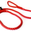 KJK Ropeworks Slip Lead With Leather Stop Red