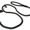 KJK Ropeworks Slip Lead With Leather Stop Black -Pet Life Shop 15447
