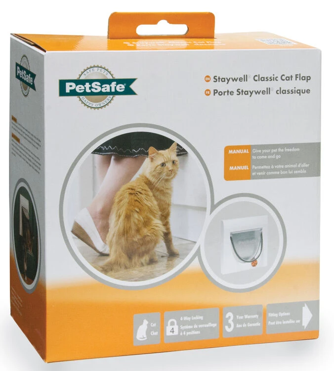 PetSafe Staywell Classic Manual 4 Way Locking Cat Flap White 6 PetSafe Staywell Classic Manual 4 Way Locking Cat Flap White - Image 4