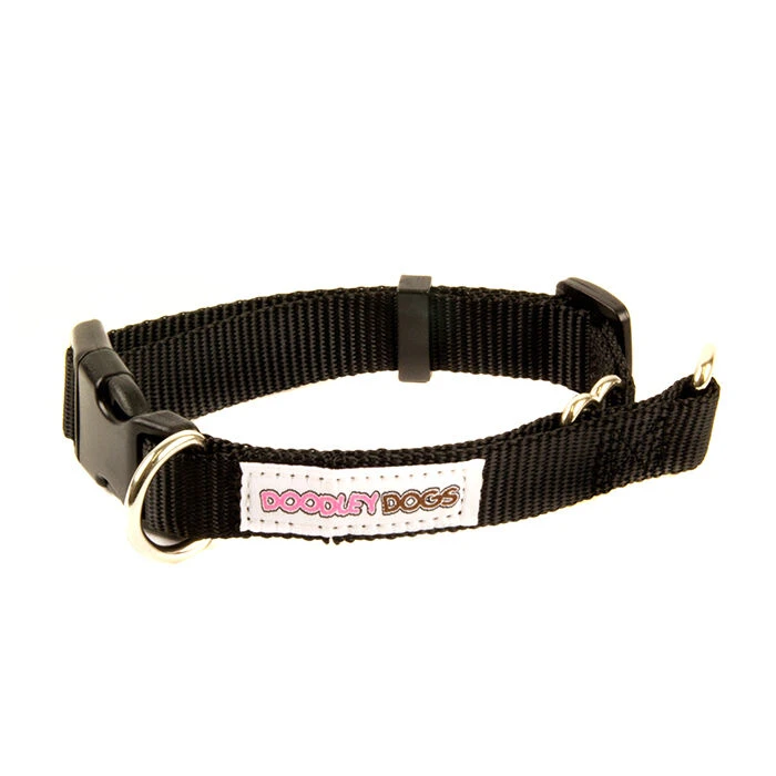 Great&Small Doodley Dogs Black Plain Nylon Collar 3 Great&Small Doodley Dogs Black Plain Nylon Collar