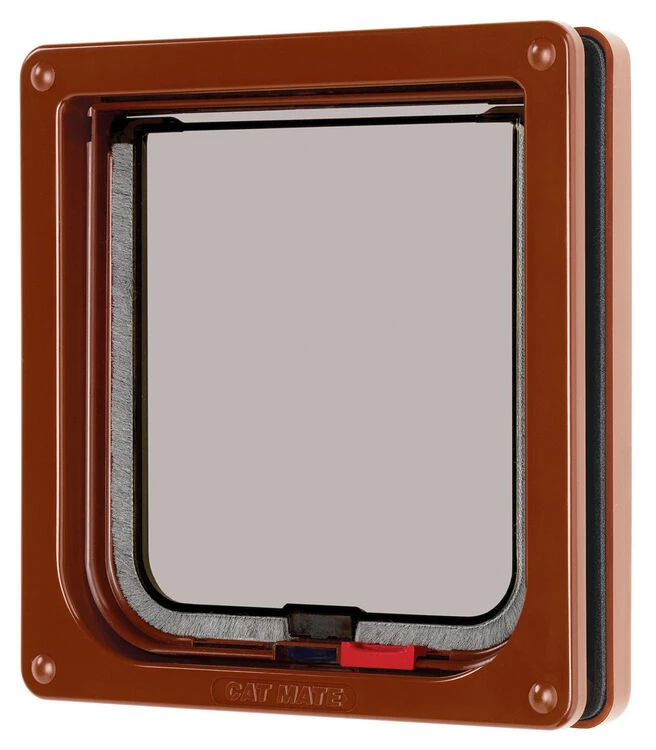 Cat Mate 2 Way Lockable Cat Flap Brown 4 Cat Mate 2 Way Lockable Cat Flap Brown - Image 2