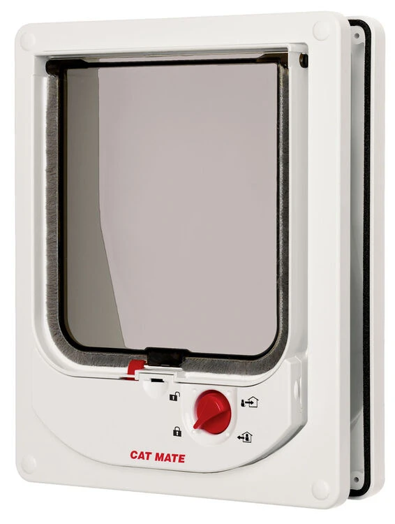 Cat Mate 4 Way Locking Electromagnetic Cat Flap White 3 Cat Mate 4 Way Locking Electromagnetic Cat Flap White