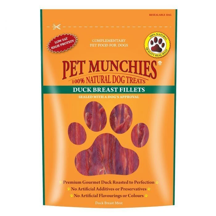 Pet Munchies Natural Dog Treat Duck Breast Fillets 3 Pet Munchies Natural Dog Treat Duck Breast Fillets