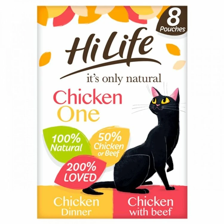 HiLife Its Only Natural Cat Pouch Multipack The Chicken One In Jelly 3 HiLife Its Only Natural Cat Pouch Multipack The Chicken One In Jelly