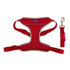 Ancol Nylon Travel & Exercise Harness Red -Pet Life Shop 380811