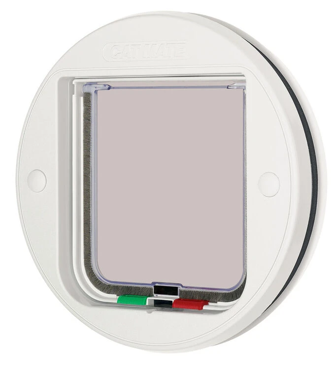 Cat Mate Circular Glass Fitting Cat Flap White Diameter 22.3cm 3 Cat Mate Circular Glass Fitting Cat Flap White Diameter 22.3cm