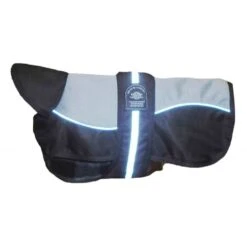 Animate Waterproof Belly Dog Coat Grey/Black