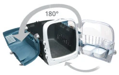 Catit Cabrio Cat Carrier Blue-Grey 8 Catit Cabrio Cat Carrier Blue-Grey -Pet Life Shop 41372 cabrio blue gray features