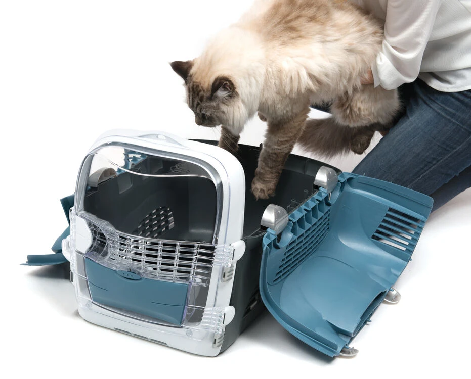 Catit Cabrio Cat Carrier Blue-Grey 6 Catit Cabrio Cat Carrier Blue-Grey - Image 4