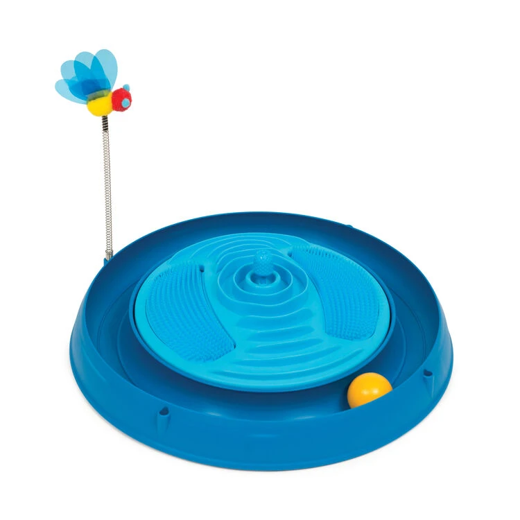 Catit Play Circuit Ball Toy With Massager Blue 3 Catit Play Circuit Ball Toy With Massager Blue