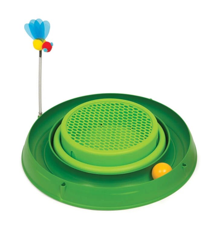Catit Play Circuit Ball Toy With Grass Green 3 Catit Play Circuit Ball Toy With Grass Green