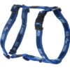 Rogz Armed Response Nylon Harness Indigo Bones 25mm -Pet Life Shop 45181