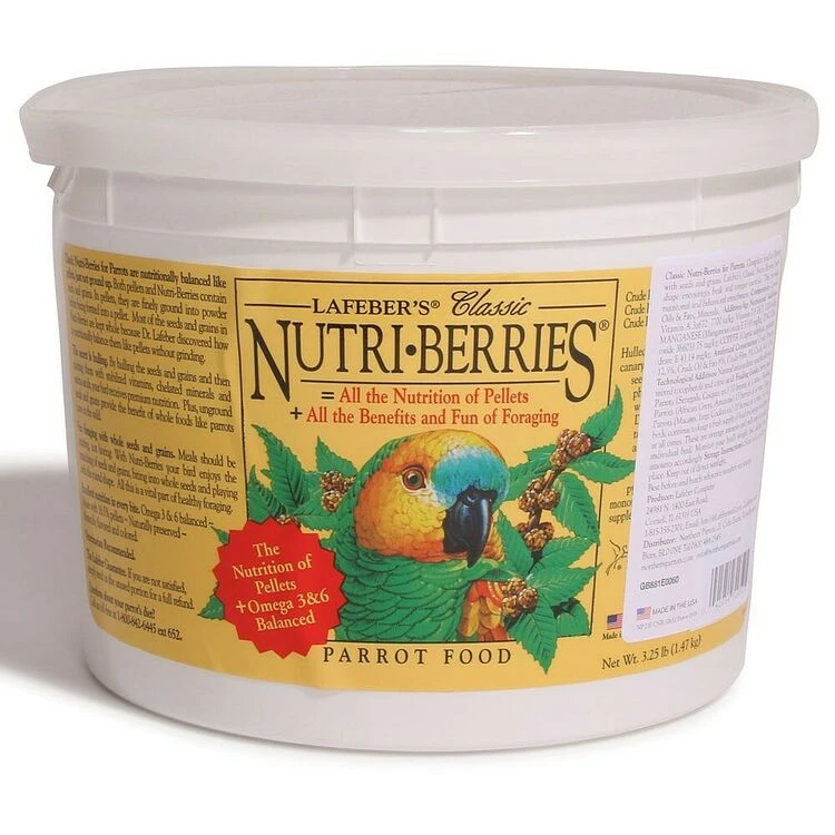 Lafeber's NutriBerries Original Complete Parrot Diet 1.47kg 3 Lafeber's NutriBerries Original Complete Parrot Diet 1.47kg