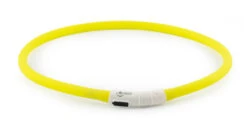 Ancol Light Up USB Rechargeable Flashing Dog Collar Yellow 70cm