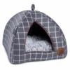Petface Grey Window Pane Check Cat Igloo 1 Petface Grey Window Pane Check Cat Igloo -Pet Life Shop 5aa7e487c0a4c8.60595484