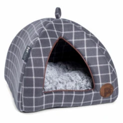 Petface Grey Window Pane Check Cat Igloo