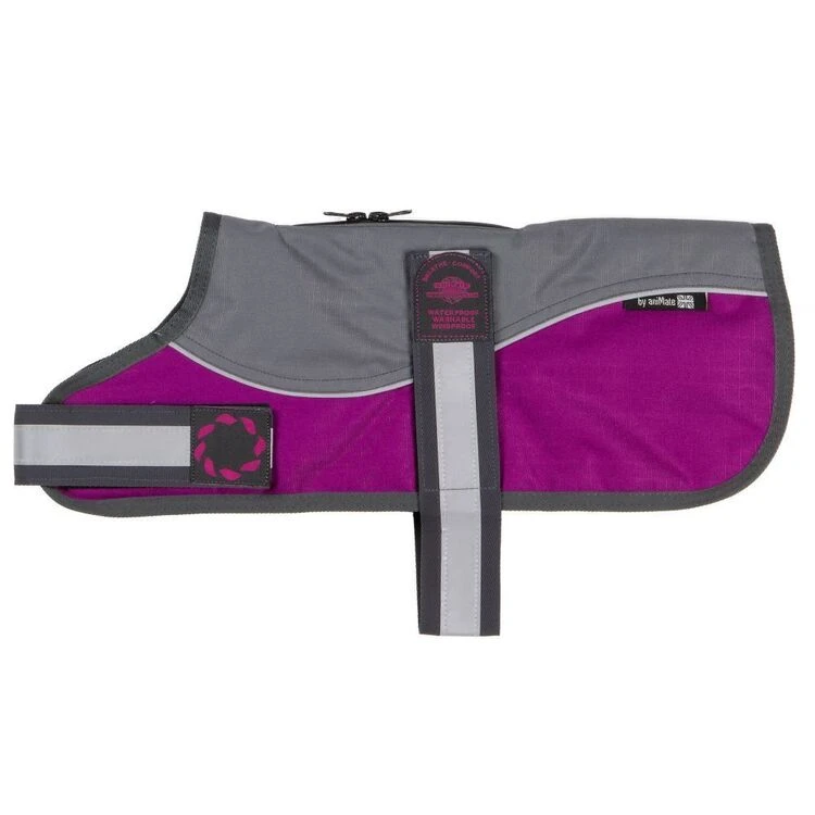 Animate Reflective Grey/Raspberry Padded Harness Coat W/o Collar 8 Animate Reflective Grey/Raspberry Padded Harness Coat W/o Collar - Image 6