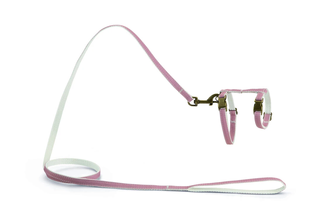 Designed By Lotte Nylon Cat Harness Virante Light Pink 10mm X 27-45cm 4 Designed By Lotte Nylon Cat Harness Virante Light Pink 10mm X 27-45cm - Image 2