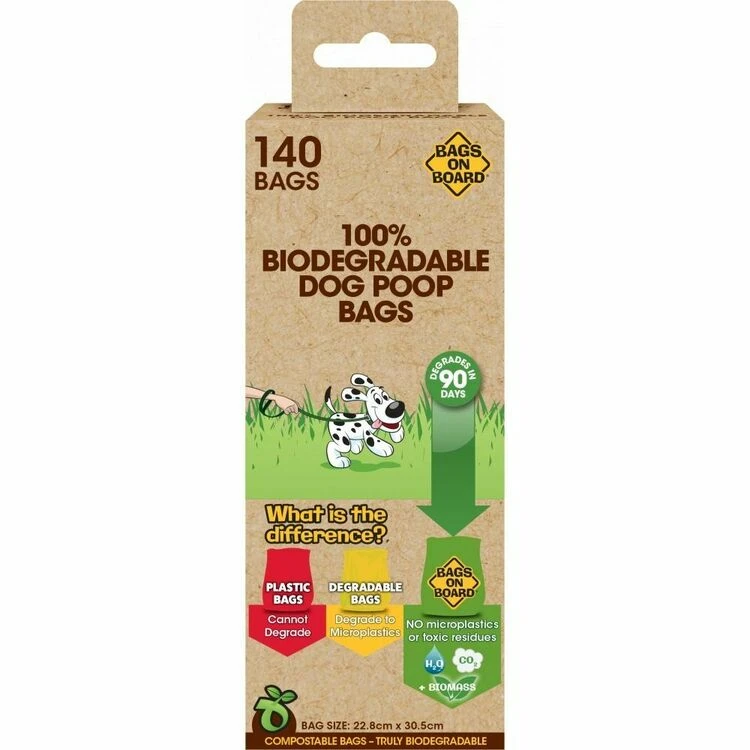 Bags On Board Refill Bags 100% Biodegradable (140 Pack) 3 Bags On Board Refill Bags 100% Biodegradable (140 Pack)