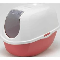 Moderna Smart Hooded Cat Litter Box Coral