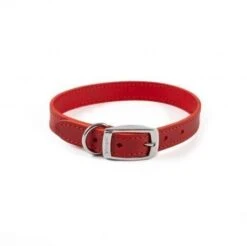 Ancol Heritage Classic Leather Dog Collar Red